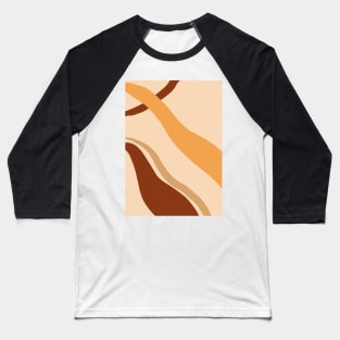 Abstract Earth Tones 3.7 Baseball T-Shirt